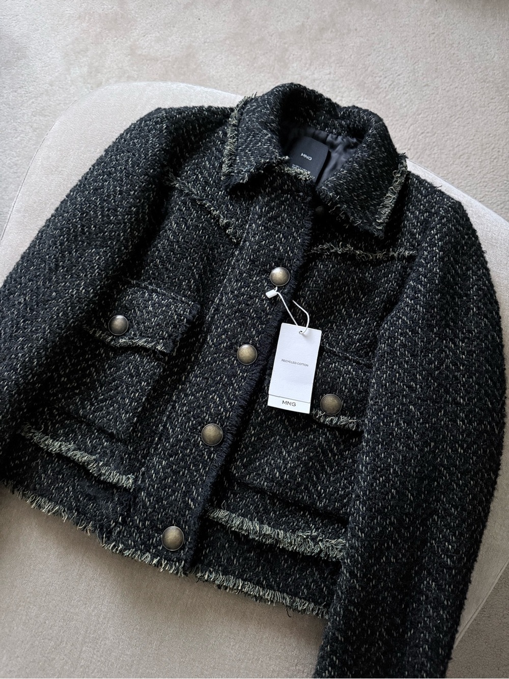 Mango Tweed Jacket - New - Picture 3 of 13